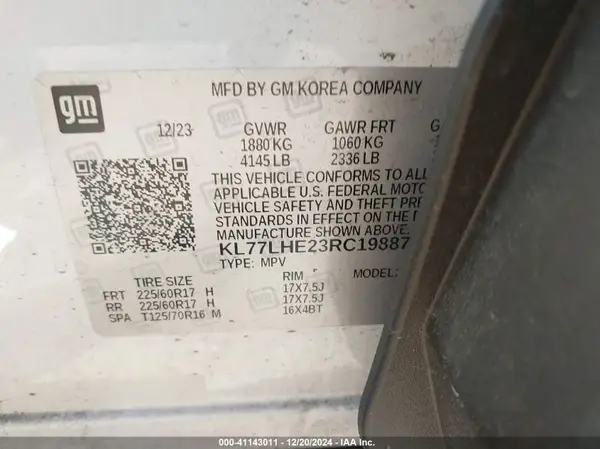 KL77LHE23RC198872 2024 CHEVROLET TRAX - Image 8