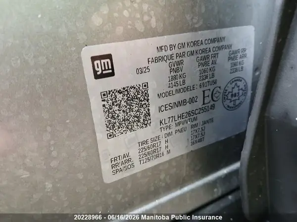 KL77LHE26SC255149 2025 CHEVROLET TRAX - Image 2