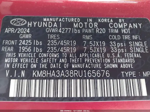 KM8HA3A38RU165676 2024 HYUNDAI KONA - Image 8