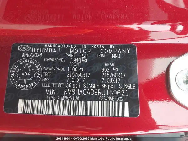 KM8HACAB9RU159621 2024 HYUNDAI KONA - Image 8