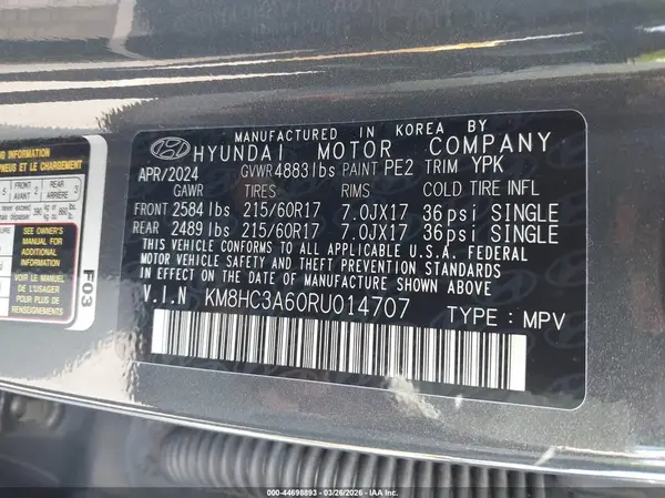 KM8HC3A60RU014707 2024 HYUNDAI KONA - Image 8
