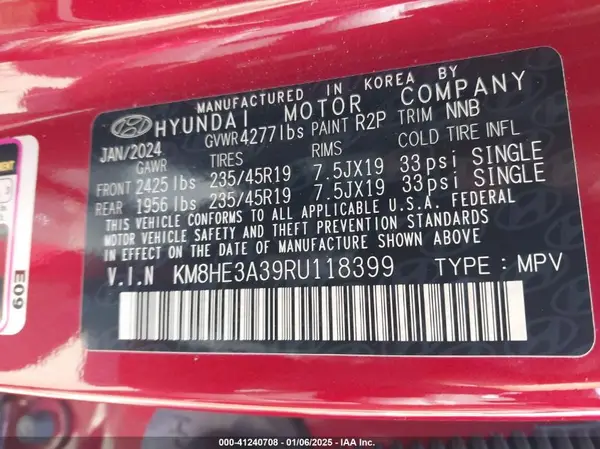 KM8HE3A39RU118399 2024 HYUNDAI KONA - Image 8