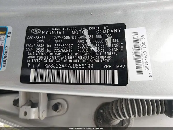 KM8J23A47JU656199 2018 HYUNDAI TUCSON - Image 8