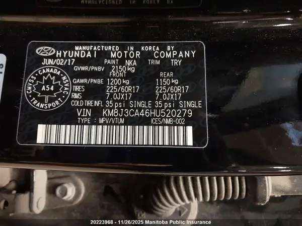 KM8J3CA46HU520279 2017 HYUNDAI TUCSON - Image 8