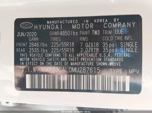 KM8J3CAL0MU287615 2021 HYUNDAI TUCSON - Image 8