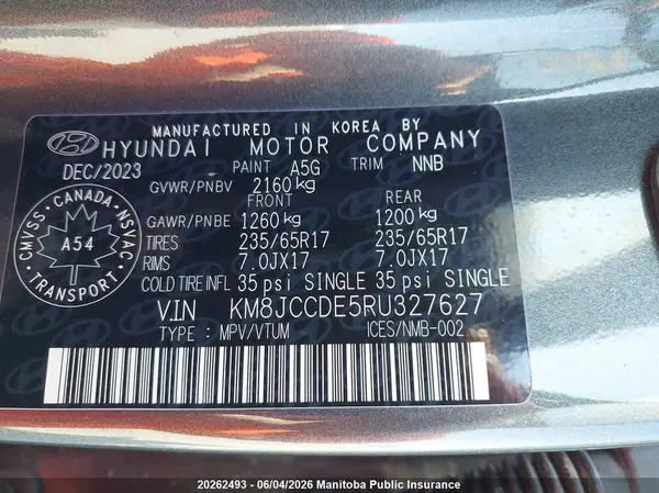 KM8JCCDE5RU327627 2024 HYUNDAI TUCSON - Image 8