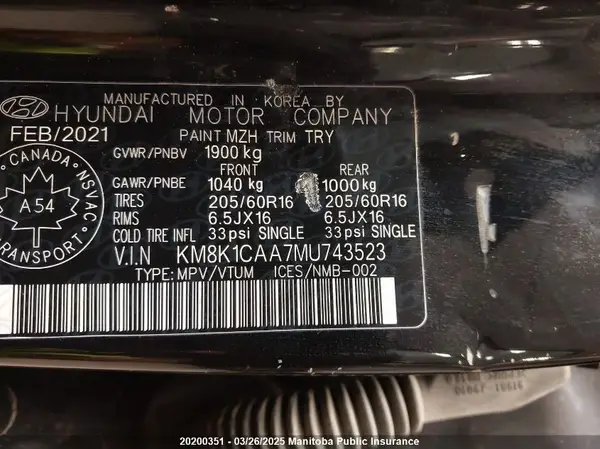 KM8K1CAA7MU743523 2021 HYUNDAI KONA - Image 8