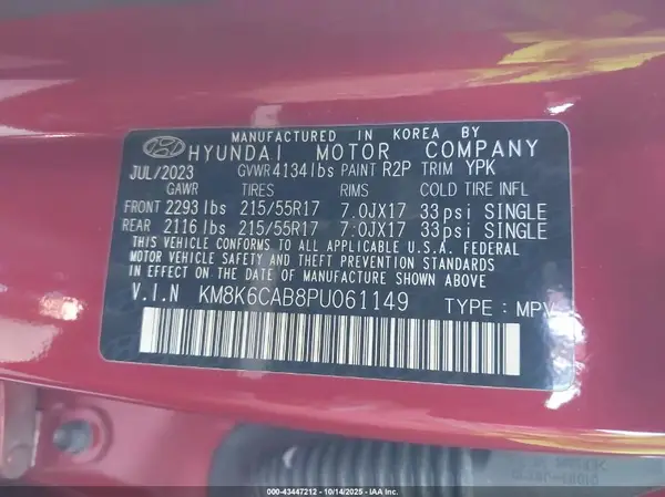 KM8K6CAB8PU061149 2023 HYUNDAI KONA - Image 8