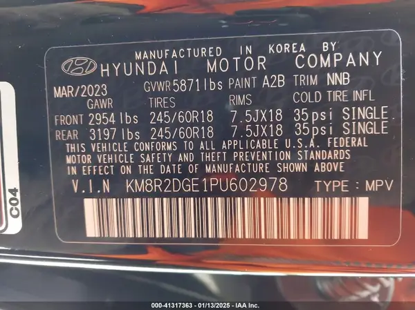 KM8R2DGE1PU602978 2023 HYUNDAI PALISADE - Image 8