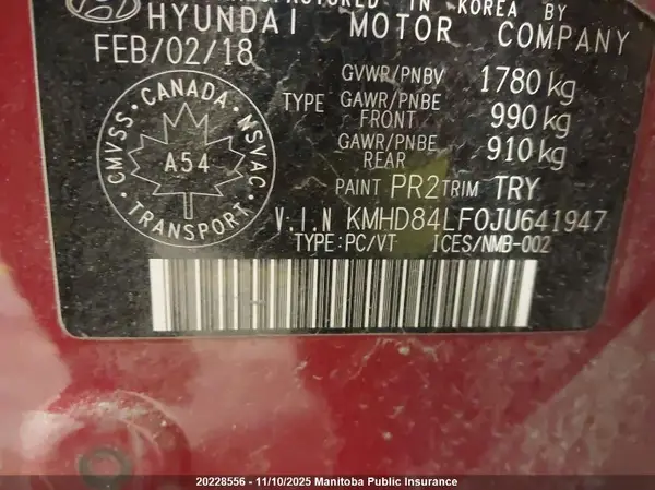 KMHD84LF0JU641947 2018 HYUNDAI ELANTRA - Image 8