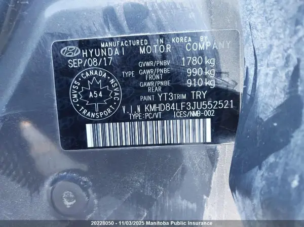 KMHD84LF3JU552521 2018 HYUNDAI ELANTRA - Image 8