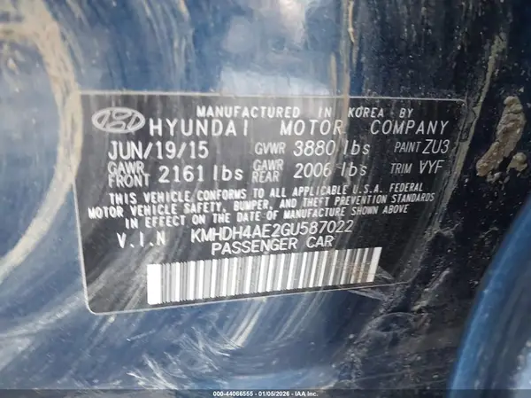 KMHDH4AE2GU587022 2016 HYUNDAI ELANTRA - Image 8