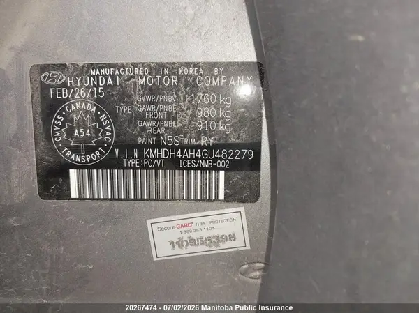 KMHDH4AH4GU482279 2016 HYUNDAI ELANTRA - Image 8