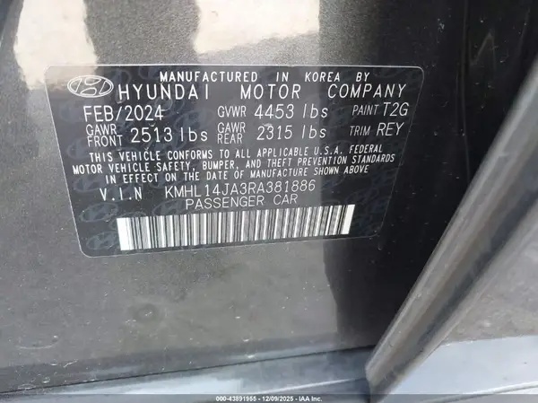 KMHL14JA3RA381886 2024 HYUNDAI SONATA - Image 8
