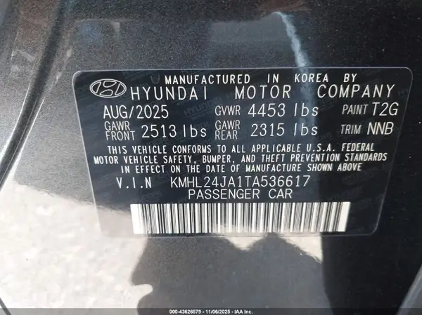 KMHL24JA1TA536617 2026 HYUNDAI SONATA - Image 5