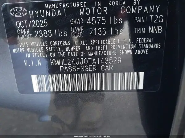 KMHL24JJ0TA143529 2026 HYUNDAI SONATA - Image 5