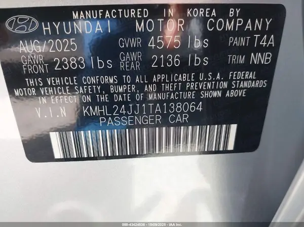 KMHL24JJ1TA138064 2026 HYUNDAI SONATA - Image 5