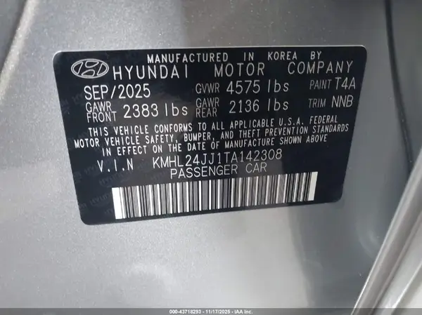 KMHL24JJ1TA142308 2026 HYUNDAI SONATA - Image 5