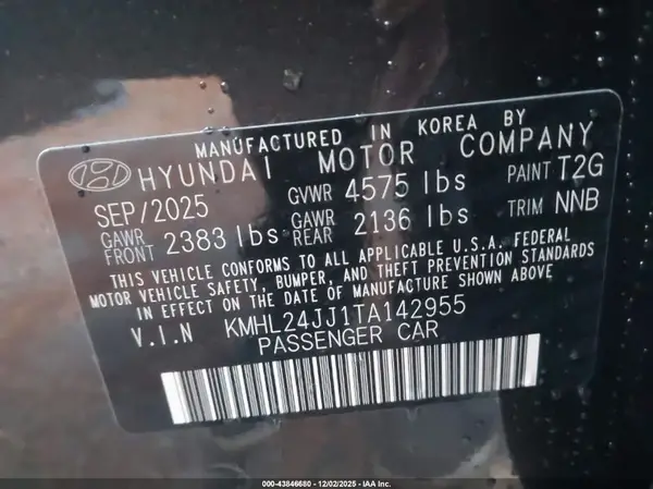 KMHL24JJ1TA142955 2026 HYUNDAI SONATA - Image 5