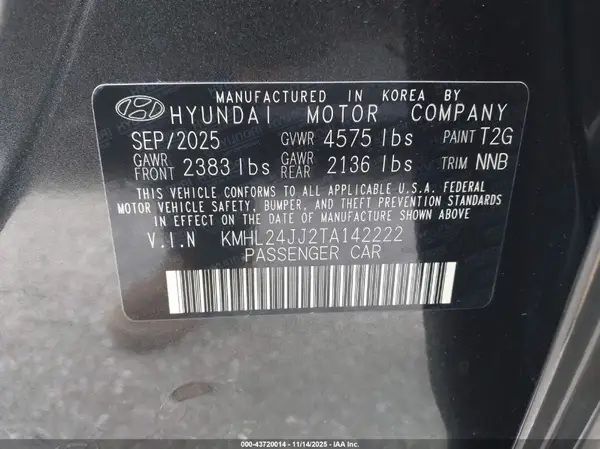 KMHL24JJ2TA142222 2026 HYUNDAI SONATA - Image 5