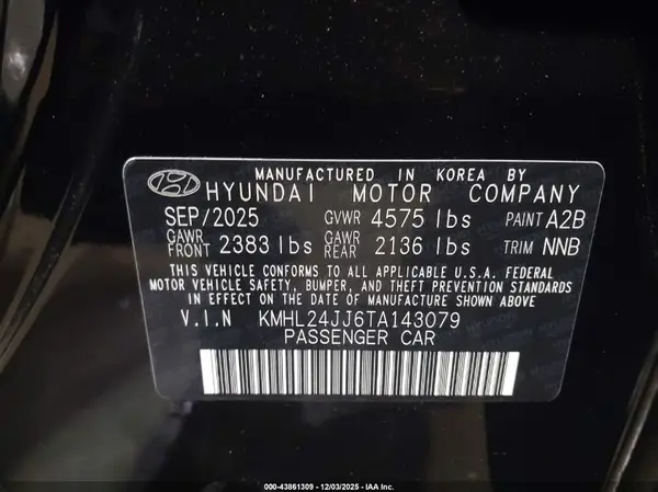 KMHL24JJ6TA143079 2026 HYUNDAI SONATA - Image 5