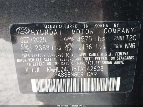 KMHL24JJ8TA142628 2026 HYUNDAI SONATA - Image 5