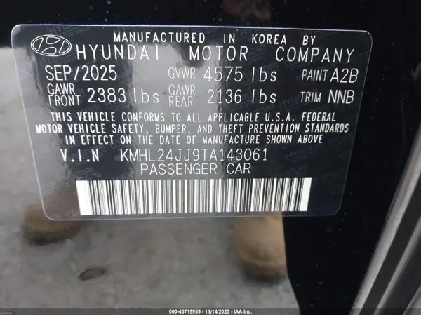KMHL24JJ9TA143061 2026 HYUNDAI SONATA - Image 5