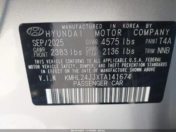 KMHL24JJXTA141674 2026 HYUNDAI SONATA - Image 5