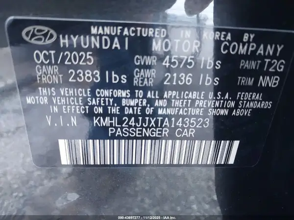 KMHL24JJXTA143523 2026 HYUNDAI SONATA - Image 5