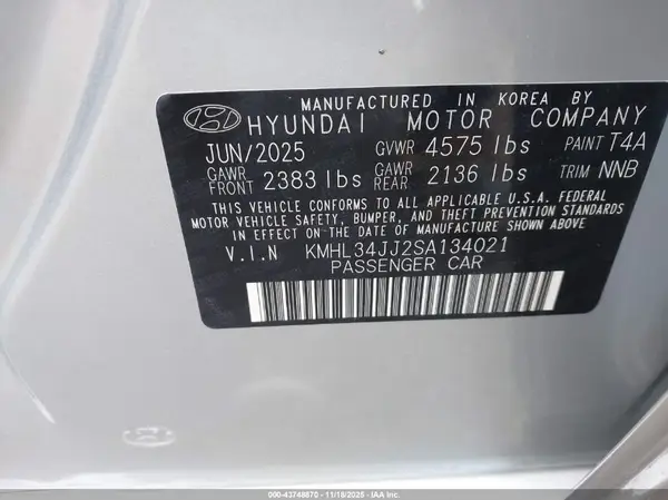 KMHL34JJ2SA134021 2025 HYUNDAI SONATA - Image 5