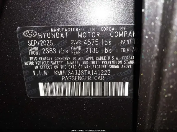 KMHL34JJ3TA141223 2026 HYUNDAI SONATA - Image 5