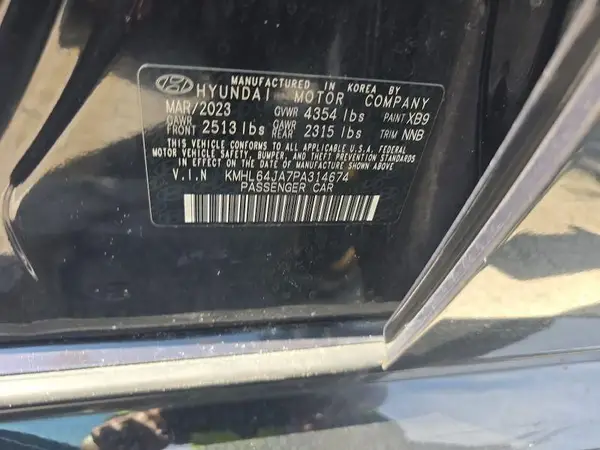 KMHL64JA7PA314674 2023 HYUNDAI SONATA - Image 2