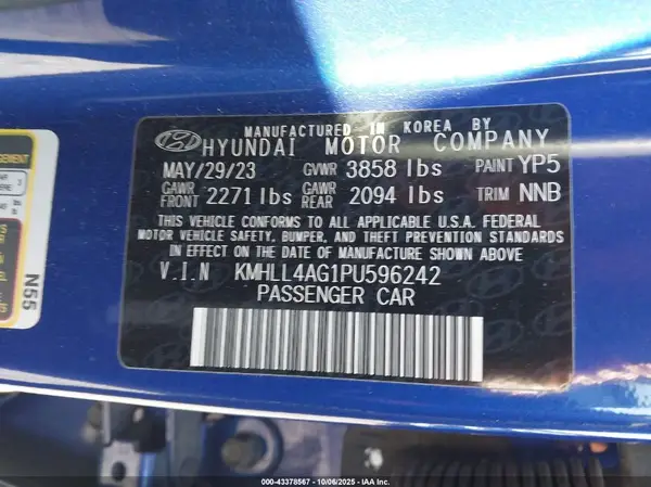 KMHLL4AG1PU596242 2023 HYUNDAI ELANTRA - Image 8