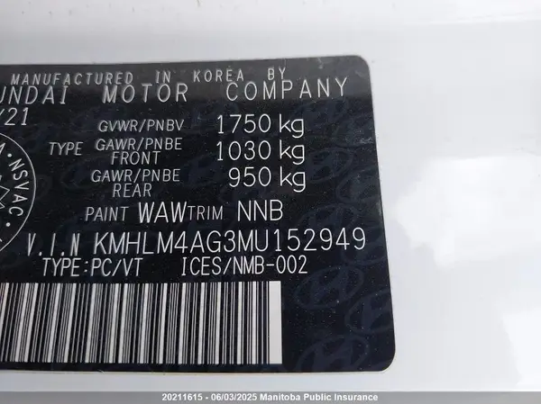 KMHLM4AG3MU152949 2021 HYUNDAI ELANTRA - Image 8