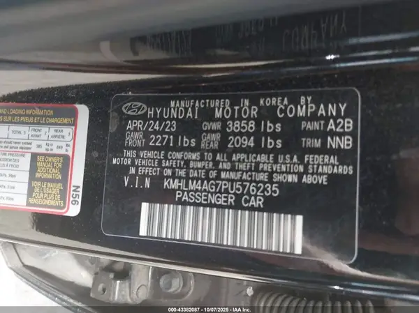 KMHLM4AG7PU576235 2023 HYUNDAI ELANTRA - Image 8