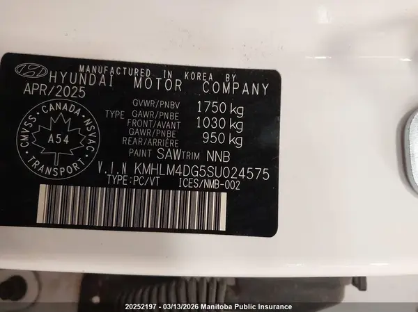 KMHLM4DG5SU024575 2025 HYUNDAI ELANTRA - Image 8