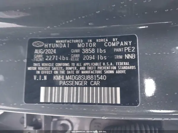 KMHLM4DG8SU881540 2025 HYUNDAI ELANTRA - Image 8