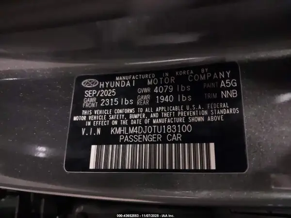 KMHLM4DJ0TU183100 2026 HYUNDAI ELANTRA - Image 5