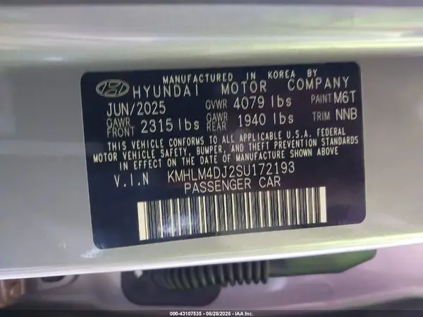 KMHLM4DJ2SU172193 2025 HYUNDAI ELANTRA - Image 5