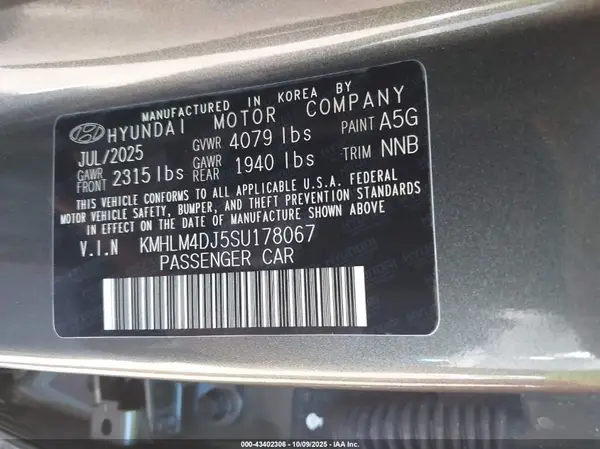 KMHLM4DJ5SU178067 2025 HYUNDAI ELANTRA - Image 5