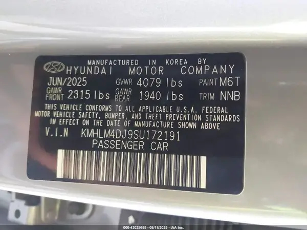 KMHLM4DJ9SU172191 2025 HYUNDAI ELANTRA - Image 5