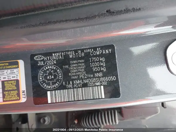 KMHLN4DG8SU866050 2025 HYUNDAI ELANTRA - Image 8