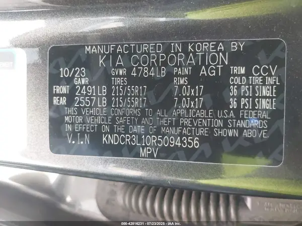 KNDCR3L10R5094356 2024 KIA NIRO - Image 8