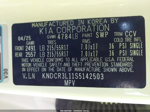 KNDCR3L11S5142503 2025 KIA NIRO - Image 8