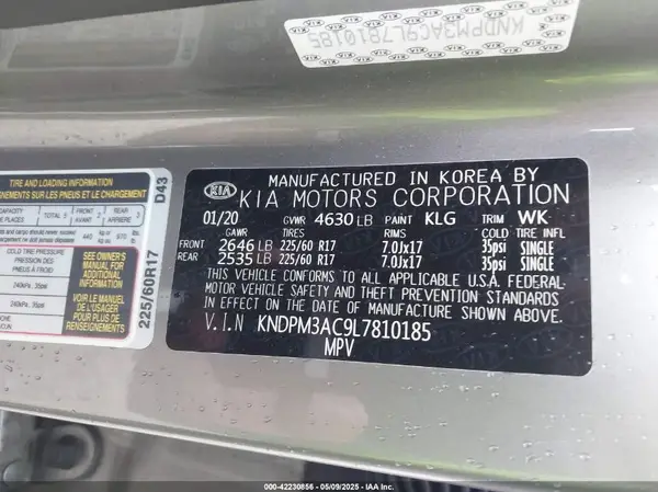 KNDPM3AC9L7810185 2020 KIA SPORTAGE - Image 8