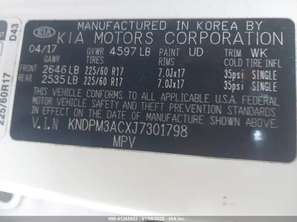 KNDPM3ACXJ7301798 2018 KIA SPORTAGE - Image 8