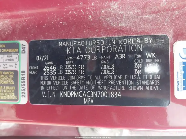 KNDPMCAC3N7001834 2022 KIA SPORTAGE - Image 8