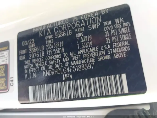 KNDRHDLG4P5188597 2023 KIA SORENTO - Image 8