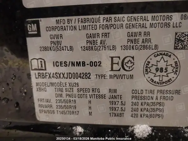LRBFX4SXXJD004282 2018 BUICK ENVISION - Image 8
