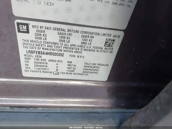 LRBFXBSA4HD000352 2017 BUICK ENVISION - Image 8